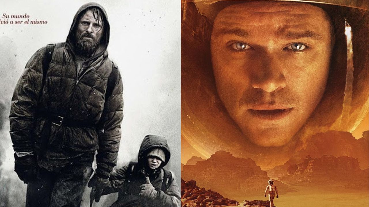 The road and Martian are survival movies